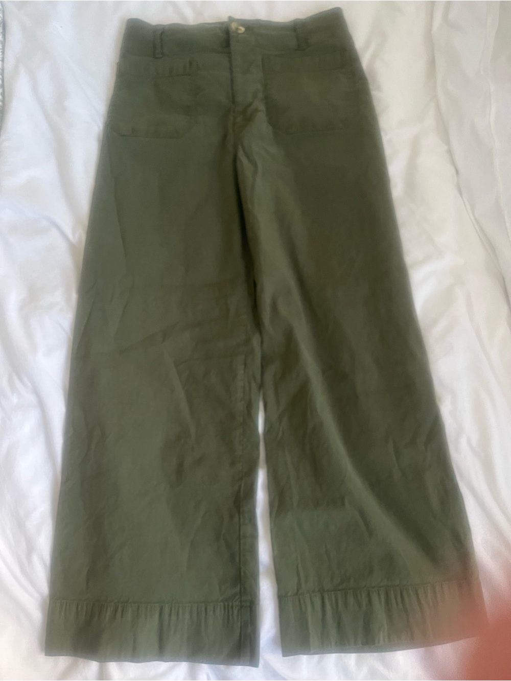 Anthropologie Maeve The Colette Pant Olive Green